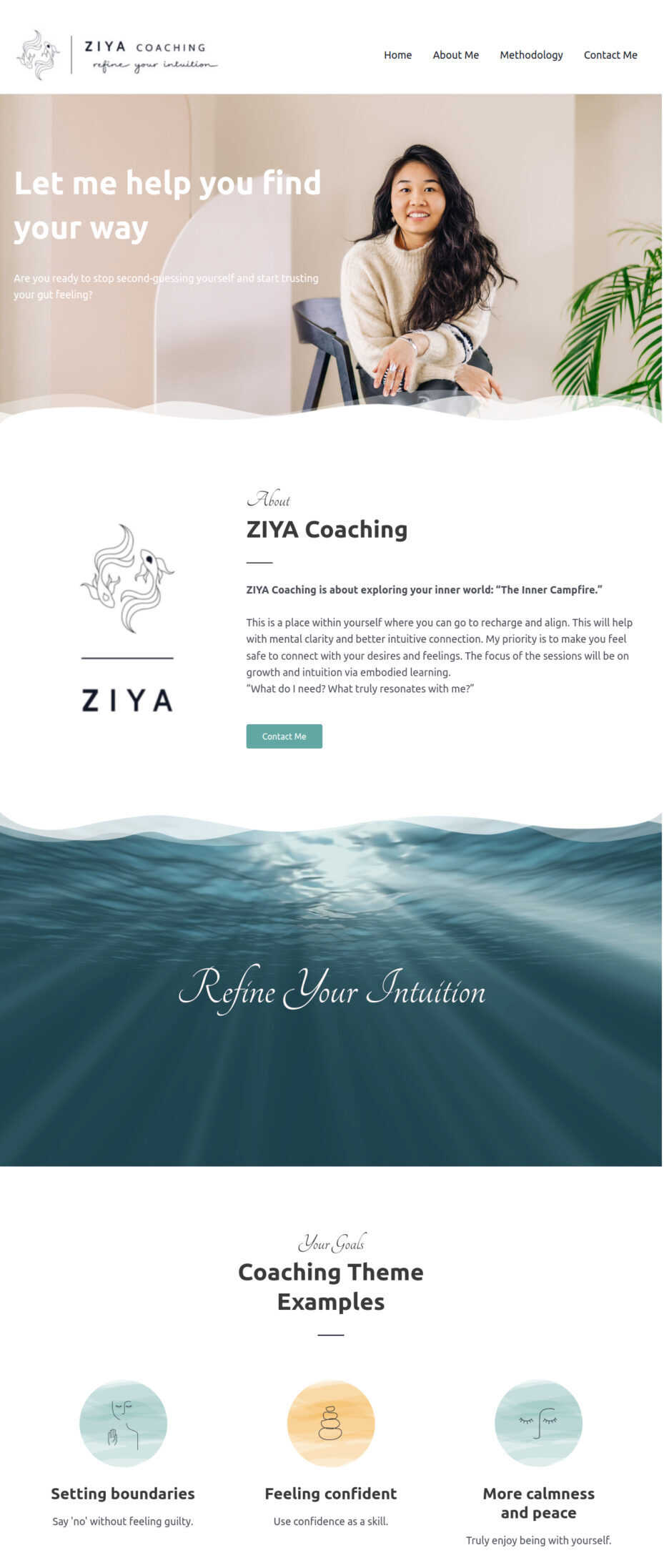 Screenshot of a Coach website